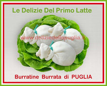 Carica l&#39;immagine nel visualizzatore di Gallery, Ottime e Gustose le Burratine con crema di Latte della Puglia, una Burrata speciale direttamente a casa tua freschi a temperatura controllata
