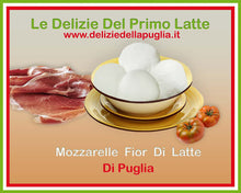 Carica l&#39;immagine nel visualizzatore di Gallery, Sempre Gustose e speciali Mozzarelle Fresche al Fior di Latte della Puglia, le Regine della Puglia, con Latte Pugliese, prodotto caseario tra Andria, Altamura e Bisceglie, è una vera Delizia della Puglia
